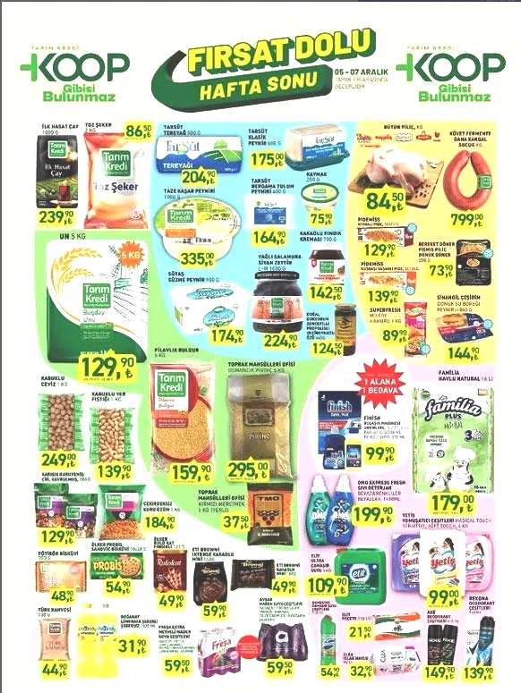 5-7 ARALIK TARIM KREDİ MARKET İNDİRİMLERİ 5-7 ARALIK TARIM KREDİ MARKET İNDİRİMLERİ